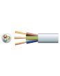 3 Core Round Mains Pvc 3183Y 10a 300/500V, HO5VV-F3 White 100m