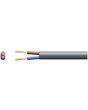 Mercury 2 Core Oval Mains Pvc 2 X 16/0.2mm 3a Black 100m