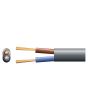 Mercury 2 Core Oval Mains Pvc 2 X 16/0.2mm 3a Black 100m