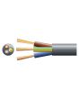 Mercury 3 Core Round Mains Pvc 3 X 16/0.2mm 3a 5.6mm Dia Black 50m