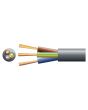 Mercury 3 Core Round Mains Pvc 3 X 24/0.2mm 6a 6.1mm Black 100m