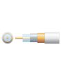 Mercury Eco Rg6 Air Spaced Pe Coaxial Cable With Cca Braid - 100m White