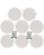 8x Ceiling Speakers White 6.5" Quick Fit 2 Way 100W 8ohm/100v + Cable 952.153 B