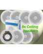  8 x CEILING SPEAKERS Surround Sound 80W 2-Way Easy Fit 5.25" 13cm  952.528 B