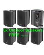 6x Weatherproof In,Outdoor 130w 100v,8ohms Garden Speakers INC Wall Mounts 952.963 B3