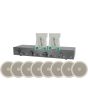 8x In Ceiling Wall AV Speakers + 4 Zone Speaker Selector Switch + Cable 128.303B