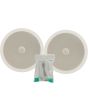 2x Ceiling Wall Surround Sound Speakers 8inch 120w White + Cable 952.543 B
