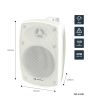 Adastra bh4v-W, ip44 White 100v Line 4in Background Speaker 