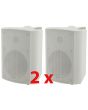 2x 952.714 B2 5.25" 100V/8OHM 90W BACKGROUND WHITE SPEAKER WALL MOUNT BOOKSHELF 