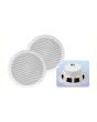 2x White Marine Bathroom Kitchen Ceiling Speakers 