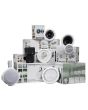 2x White Marine Bathroom Kitchen Ceiling Speakers 