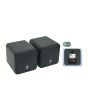 Pair of 4 Inch ABS Bookshelf Speakers 80W 8Ohm Black HiFi Surround Home Cinema