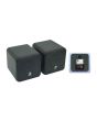 Pair of 4 Inch ABS Bookshelf Speakers 80W 8Ohm Black HiFi Surround Home Cinema