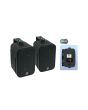 E-audio Black 3.5" 2 Way Mini Speakers 8ohms 100W Pair PA Surround