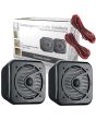 Pair Of Black 5" ABS Bookshelf Cube Speakers 80W HiFi Surround Sound Home Cinema