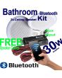 2x Ceiling Speakers With Bathroom Bluetooth Wireless Streaming Amplifier and Cables b426bl B3
