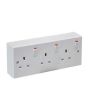 Triple Switched Socket with Back Box