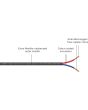 100m Hiflex-2 2x0.75mm CSA ,Copper Cored Black Speaker Cable