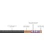 Eagle Turbo 2 Balanced Rack / Install Twin Flat Cable Black 2x0.22mm