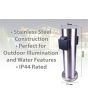 Outdoor Chrome Twin Mains Socket Post