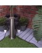 Outdoor Chrome Twin Mains Socket Post