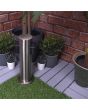 Outdoor Chrome Twin Mains Socket Post