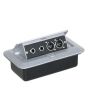 Silver Pop-up Av Combination Plate With Jack Sockets and Xlr  Plugs