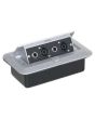 Pop-up AV Combination Plate with Jack Sockets & 4 Pole Sockets