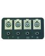 Metal AV Wall Plate with XLR Sockets & 6.35mm Jack Sockets