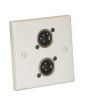 AV Wall Plate with 2 x 3 Pin Male XLR Socket (NC3MDL1)