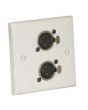AV Wall Plate with 2  x 3 Pin Female XLR Socket (NC3FDL1)