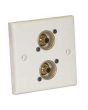 AV Wall Plate With 2 x Phono Socket (NF2D-0)