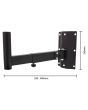 Black 35mm Heavy Duty Adjustable Speaker Wall Bracket (Pair)