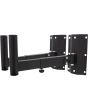 Black 35mm Heavy Duty Adjustable Speaker Wall Bracket (Pair)