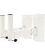 White 35mm Heavy Duty Adjustable Speaker Wall Bracket (Pair)
