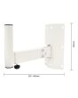 White 35mm Heavy Duty Adjustable Speaker Wall Bracket (Pair)