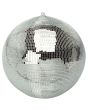 Silver Mirror Ball with Dual Hanging Points Dia 400mm 16 inch