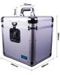 Record Case, Silver Euro Style Album Case Holds 70 Records