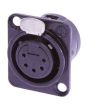 Neutrik Nc5fd-l-b-female 1 5 Pin Xlr Chassis Connector