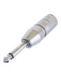 Neutrik NA2MP 3 Pin XLR Male to Mono 6.35mm Jack Plug Adaptor