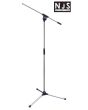 NJS Microphone Boom Arm Stand Chrome Black All Metal