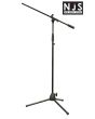 NJS Microphone Stand Black Metal Microphone Stand With Boom Arm
