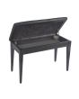 Black Piano Or Keyboard Bench With Storage Compartment