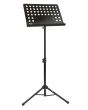 NJS Black Perforated Sheet Music Stand with Height  Angle Adjustment