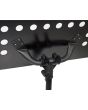 NJS Black Perforated Sheet Music Stand with Height  Angle Adjustment