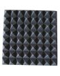 Acoustic Foam Tile Pyramid Style Black Sound Proofing 50 x 50cm