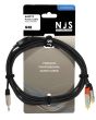 5m 3.5mm Stereo Plug To 2 X RCA Phono Plugs Signal Cable