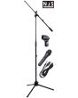 NJS Professional Complete Dynamic Microphone and Mic Stand Kit