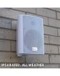 Eagle 40W 6.5" 100v Line or 8 Ohm Outdoor White Speaker (Pair)