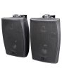 60W Active BLUETOOTH Wall Mount BLACK Speakers with Aux Inputs